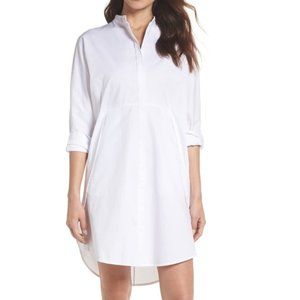 CAARA Boyfriend Button Down Shirt Dress NWT M